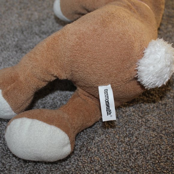 Commonwealth Tan Plush Bunny Pink Bow 16" Toy - Picture 4 of 5